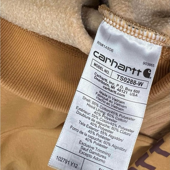 Women’s Brown CarHartt Hoodie - Picture 3 of 3